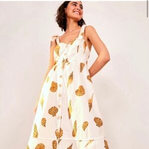 Farm Rio Leopard Shell Midi Dress